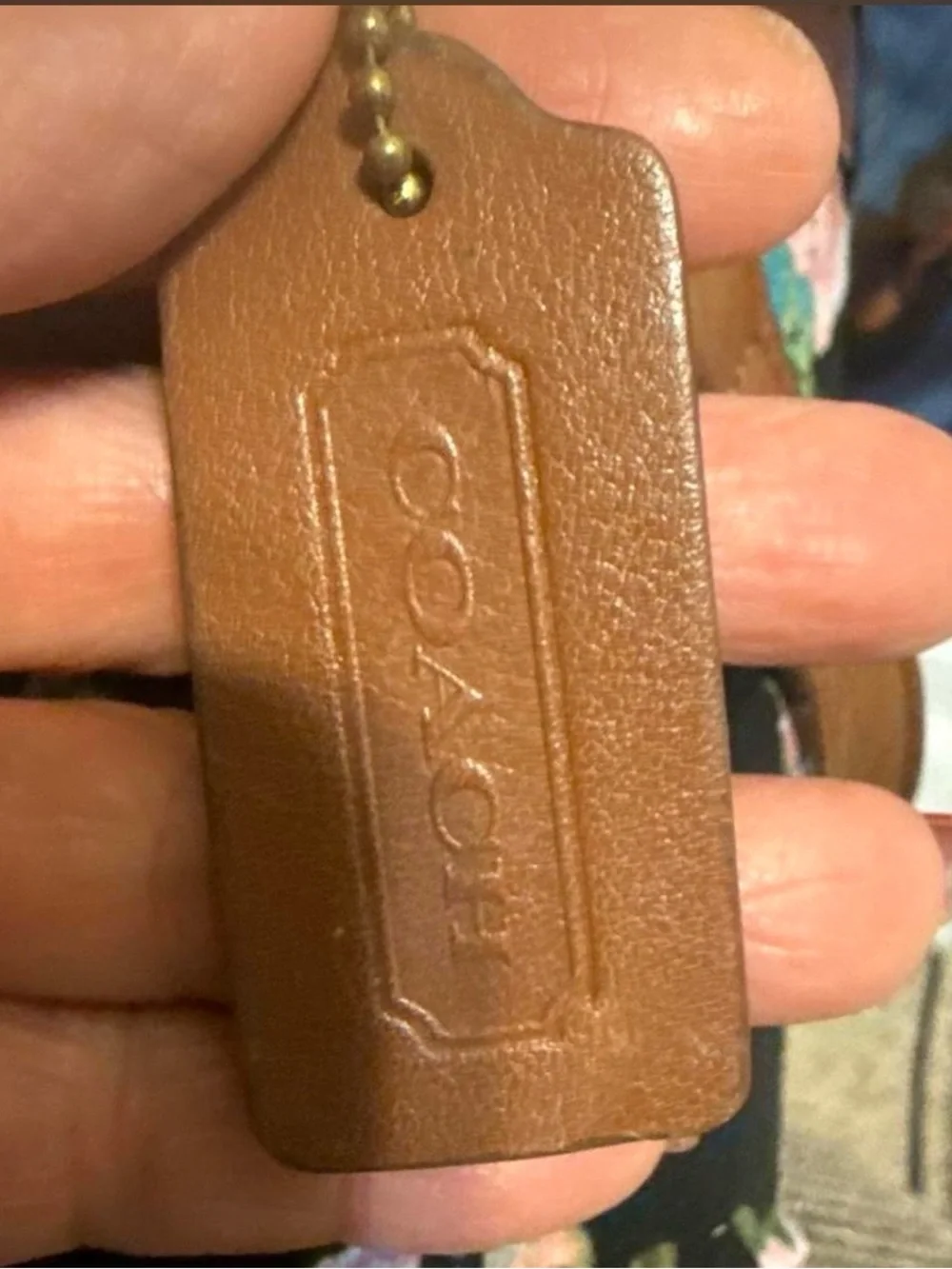 Coach Tan Leather Turnlock Briefcase Satchel